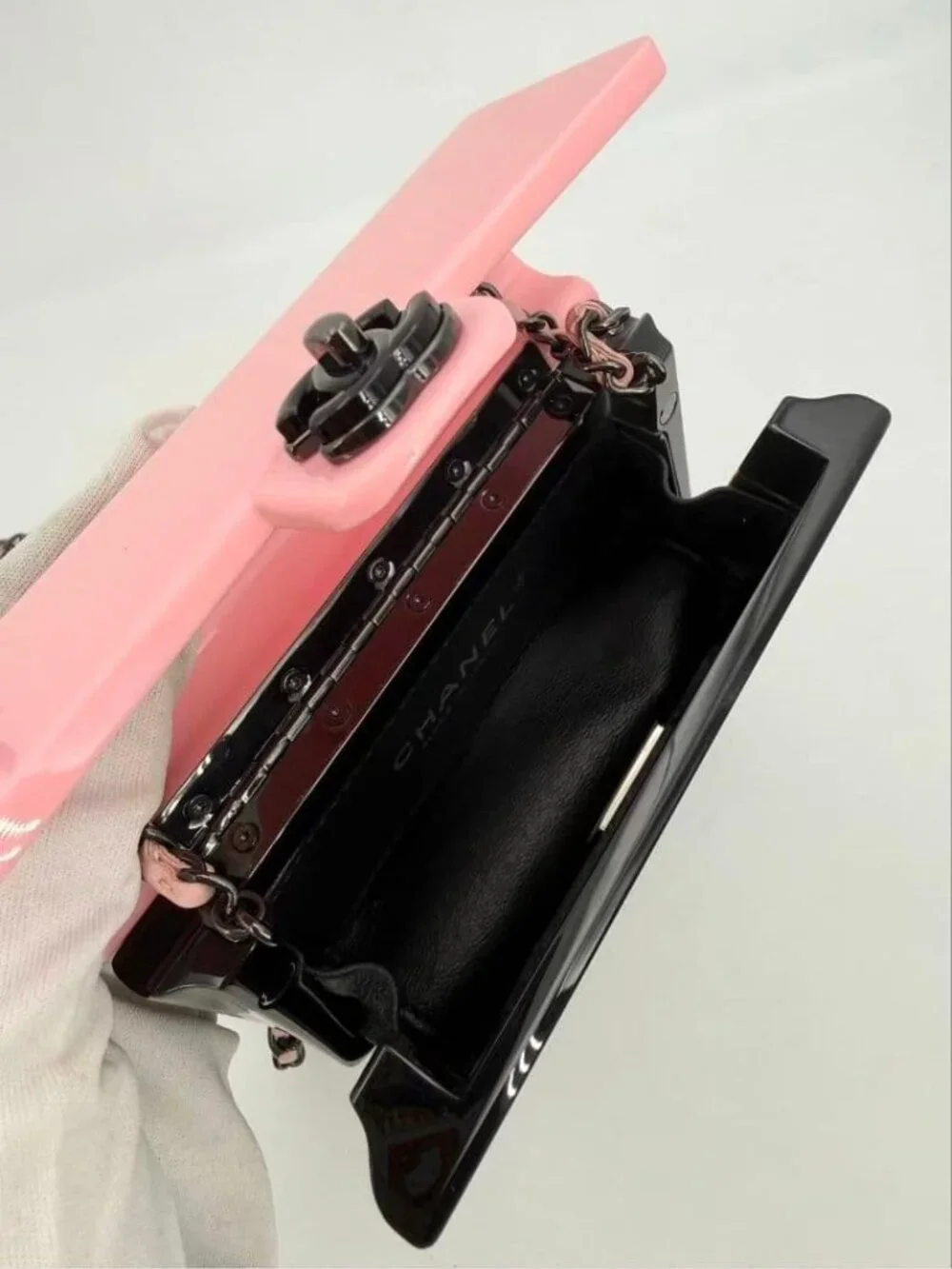 Chanel Bicolor Acrylic Flap Bag Pink